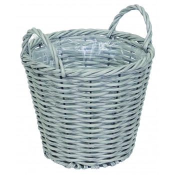 村田屋産業 フェイクラタンバスケット 6号 Gray 3582