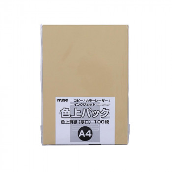 ミューズ 色上パック 色上質紙 A4 白茶