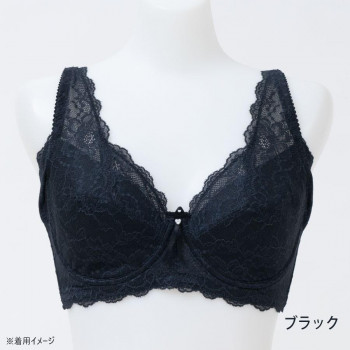 TAMURA yauco 脇高ワイヤー入り フルカップブラジャー ブラック C70 YTA22