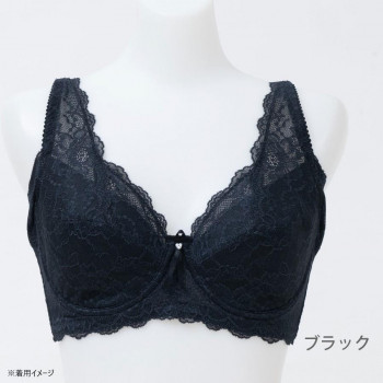 TAMURA yauco 脇高ワイヤー入り フルカップブラジャー ブラック F80 YTC22