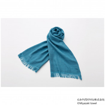みやざきタオル 今治マフラー シーズン 160cm×34cm No.8 オーシャンブルー