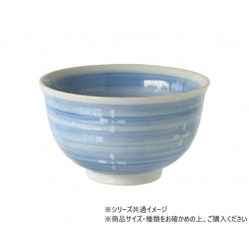 小花 茶碗 ブルー 403601
