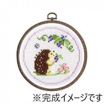 オリムパス ししゅうキット フープ ハリネズミとブドウ 7406