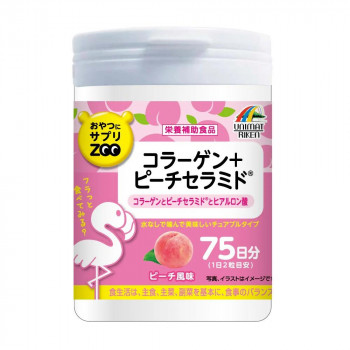 ユニマットリケン おやつサプリZOO コラーゲン+ピーチセラミド150粒 277296