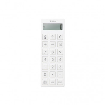 ドリテック dretec 時計付電卓タイマー ホワイト CL-130WT