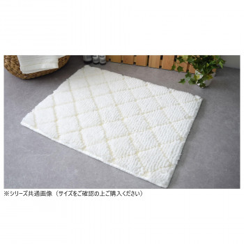 ゆきふみ バスマット 日本製 ホワイト 45×60cm