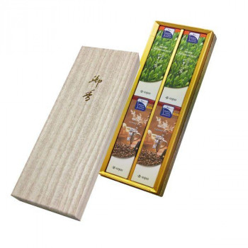 薫寿堂 緑茶・珈琲アソート(微煙) 短寸4入和装紙箱 2000