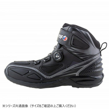 elf エルフ モーターサイクルシューズ S17 ブラック 25.0cm ELS1705250