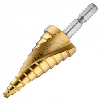 トップ工業(TOP) 電動ドリル用 六角シャンク スパイラルステップドリル チタン ESD-422SG