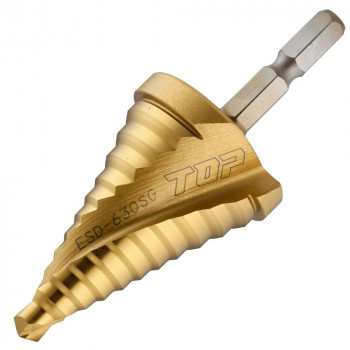 トップ工業(TOP) 電動ドリル用 六角シャンク スパイラルステップドリル チタン ESD-630SG