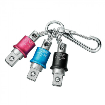 トップ工業(TOP) 携帯用インパクトソケットホルダー 3色セット 黒・赤・青 差込角9.5mm PSH-3BRBKN