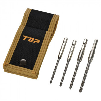 トップ工業(TOP) 電動ドリル用 六角シャンク鉄工ドリル 4本セット ETD-3850DKS