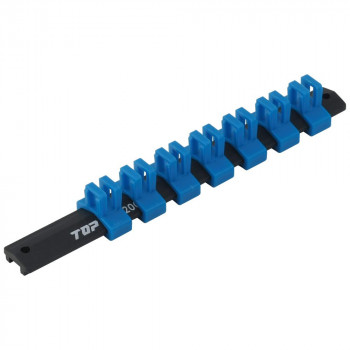 トップ工業(TOP) ソケットレール 差込角12.7mm ブルー クリップ7個 R-4200