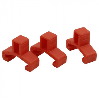 トップ工業(TOP) ソケットレール用クリップ 3ヶ入 差込角9.5mm レッド R-3CS