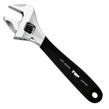 トップ工業(TOP) ガタ無モンキレンチ ワークワイドグリップ付 ブラック 口開き寸法:0~32mm HM-32MGBK
