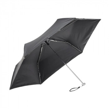Waterfront ポケフラットサンシェイド50cm シルバー手元 折りたたみ傘 ブラック ブラック S350-0773BK1-B9