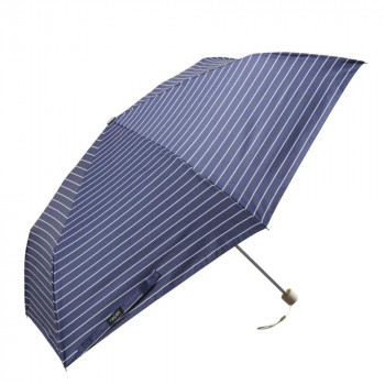 Waterfront ぺん細サンシェイド 折りたたみ傘 50cm ボーダー ネイビー S350-1132NV1-BF