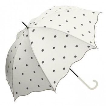 Waterfront サンシェイドロング 長傘 55cm ドット ホワイト S155-1133WH2-BF