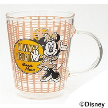三郷陶器 ディズニー ミニーマウス 耐熱ガラスマグカップ 3330-02