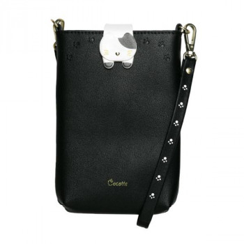 ショルダーストラップ付きスマホポーチ Cocotte Black SP-COT08
