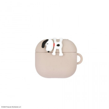 ピーナッツ AirPods 4対応シリコンケース スヌーピー ぶら下がり SNGG-116B