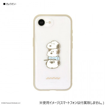 ピーナッツ IIIIfit Clear iPhone16e対応 ケース スヌーピーきょうだい SNGG-120C