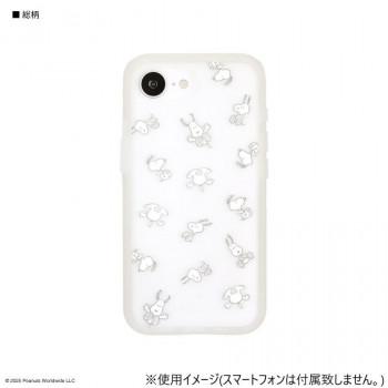 ピーナッツ IIIIfit プランプフレーム iPhone16e対応 ケース スヌーピー 総柄 SNGG-122B