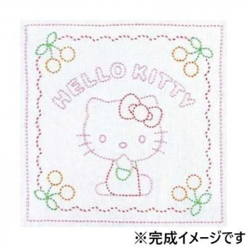 オリムパス 刺し子キット 花ふきん ハローキティとさくらんぼ 204