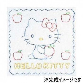 オリムパス 刺し子キット 花ふきん ハローキティとりんご 205
