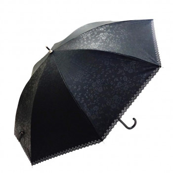 藤田屋 晴雨兼用長傘ジャンプ 58cm エンボス ヒートカット 小花 SJ-2254