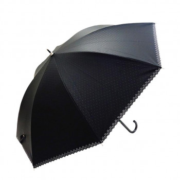 藤田屋 晴雨兼用長傘ジャンプ 58cm エンボス ヒートカット ドット SJ-2254