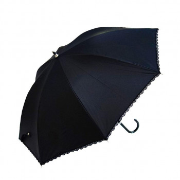 藤田屋 晴雨兼用長傘ショート 50cm SS 無地 レース SS-1308