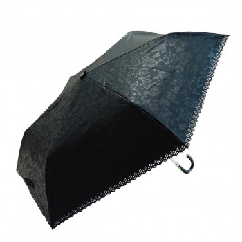 藤田屋 晴雨兼用折りたたみ傘 50cm エンボス ヒートカット バラ SMM-2254