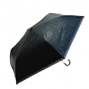 藤田屋 晴雨兼用折りたたみ傘 50cm エンボス ヒートカット 小花 SMM-2254