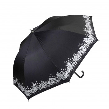 藤田屋 晴雨兼用長傘ジャンプ 58cm 晴雨兼用ジャンプ クローバー ブラック SJ-2552(KT)