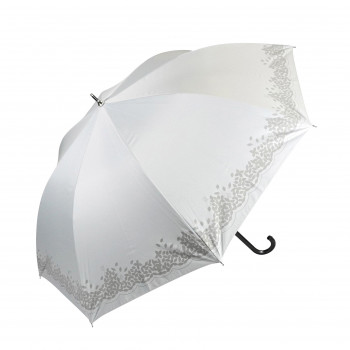 藤田屋 晴雨兼用長傘ジャンプ 58cm 晴雨兼用ジャンプ クローバー ホワイト SJ-2552(KT)
