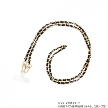 SHOULTY マルチストラップ 編み込みチェーンタイプ ブラック LN-SS06BK