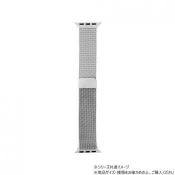 Apple Watch バンド CORVIN マグネットメッシュメタルバンド シルバー LN-AW49B14SV