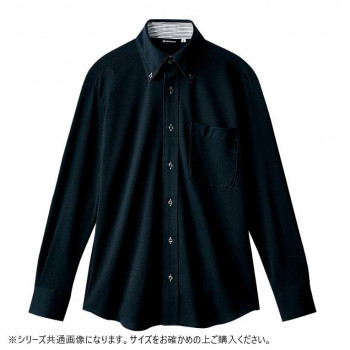 住商モンブラン ニットシャツ 兼用 長袖 黒 ZK2711-1CB-S Sサイズ