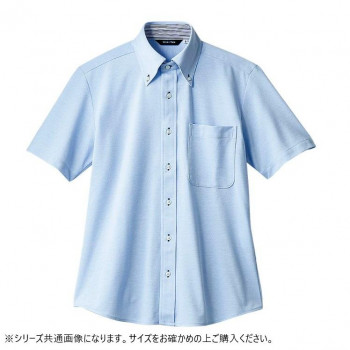 住商モンブラン ニットシャツ 兼用 半袖 ブルー ZK2712-4CB-4L 4Lサイズ