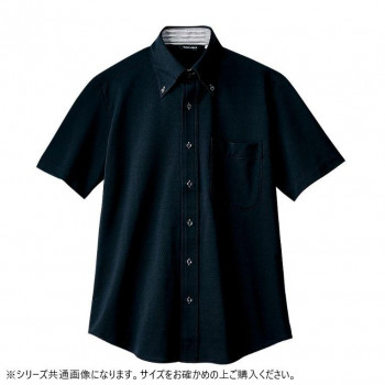 住商モンブラン ニットシャツ 兼用 半袖 黒 ZK2712-1CB-4L 4Lサイズ