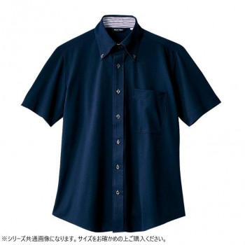 住商モンブラン ニットシャツ 兼用 半袖 ネイビー ZK2712-9CB-5L 5Lサイズ