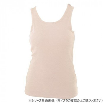 グローバル・ジャパン コットン100％パット付きタンクトップ M-L ナチュラルベージュ