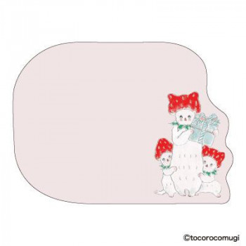 ヒサゴ しっかり貼れるピタふせん L(メッセージタイプ) トコロコムギ 今日こそ告白いちごにゃんこ UTN318