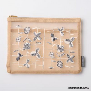 ヒサゴ ムラタトモコ 刺繍メッシュポーチ Sprout(スプラウト) UTN310
