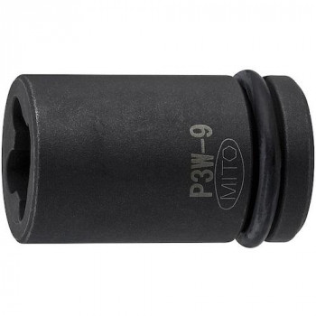 ミトロイ(MITOLOY) 3/8 インパクトレンチ用 ウエルドナット用ソケット 9mm P3W-9