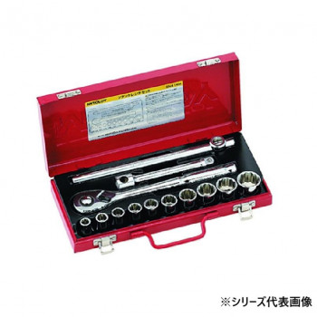 ミトロイ(MITOLOY) 1/2 ソケットレンチセット mm メタルケースセット SN414M-ISO