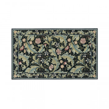 川島織物セルコン Morris Design Studio レスターアカンサス マット 約45×78cm FH1710A B ブルー