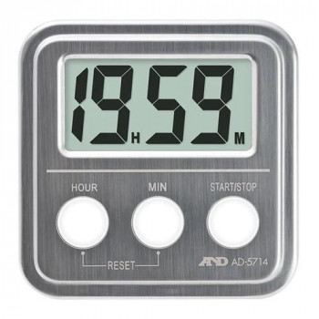 A&D 20時間タイマー ステンレストップ 大型液晶 マグネット 卓上スタンド 壁掛け AD5714