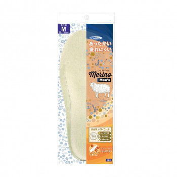 メリノインソール メンズ 男性用 アイボリー M 25.0~25.5cm EE-B029